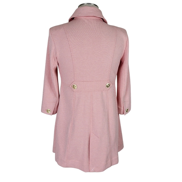 CAbi Take 5 Topper Longline Jacket Size XS Peachy Pink Pockets 3/4 Sleeve Soft - Picture 5 of 13